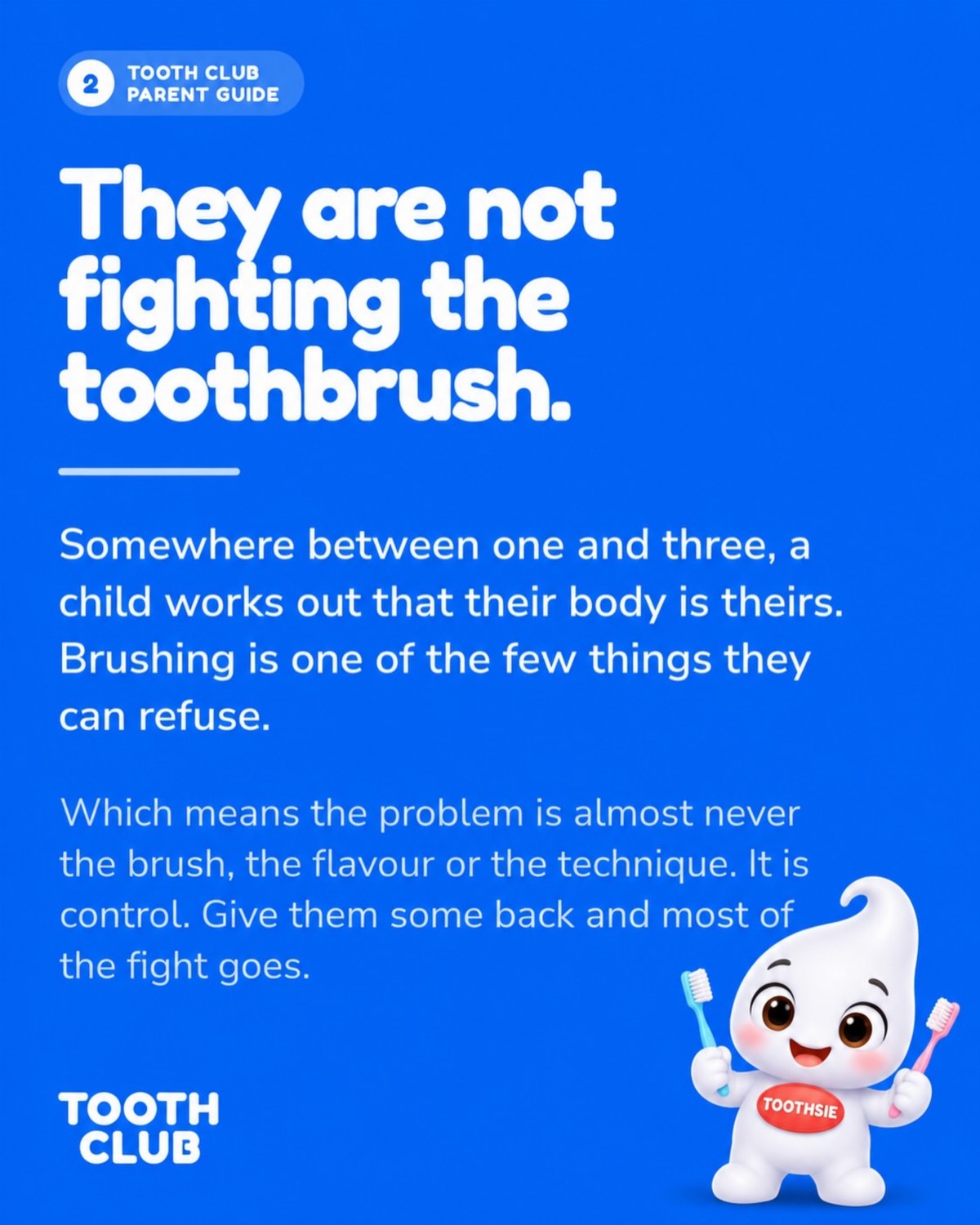 Slide 2: They are not fighting the toothbrush