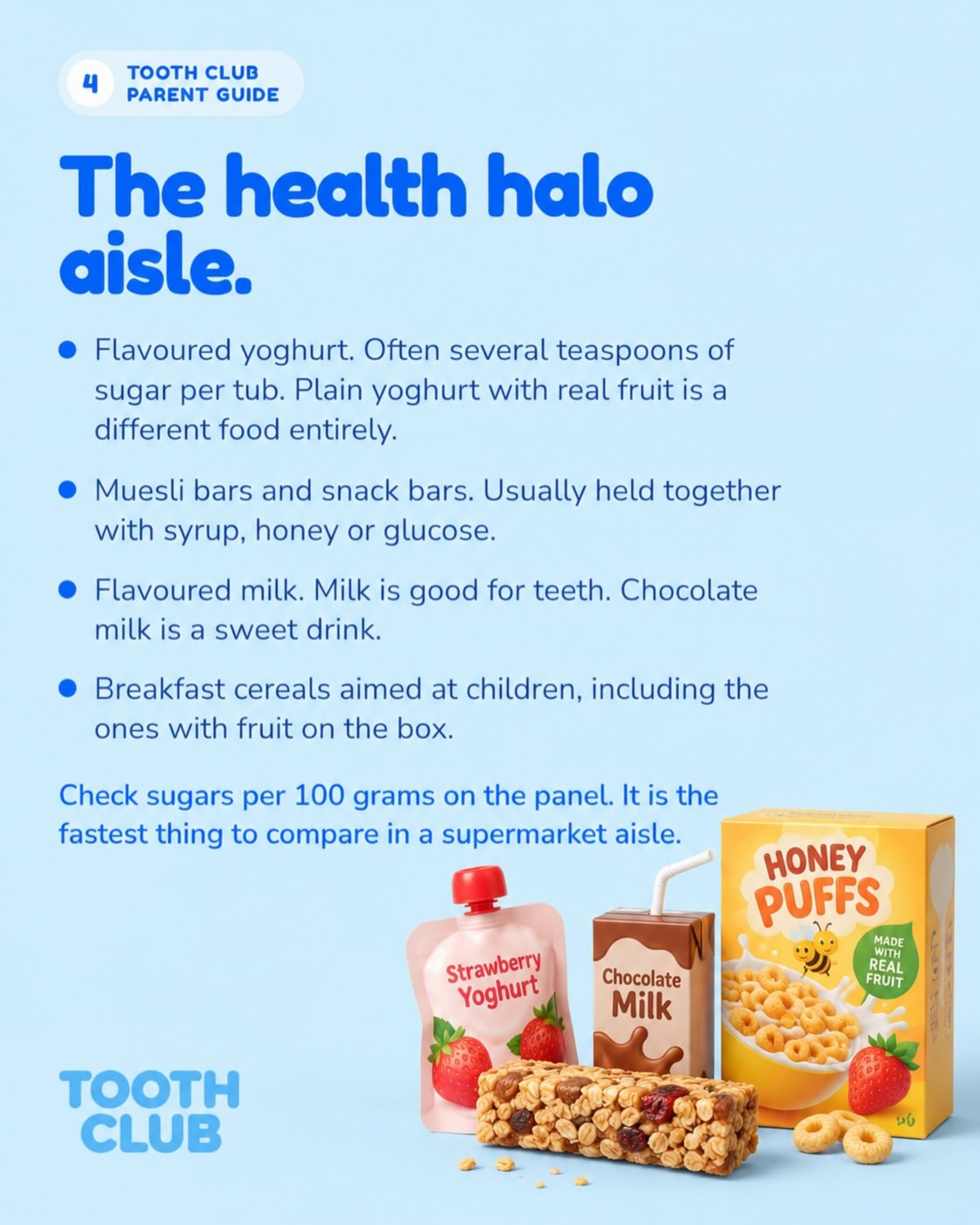 Slide 4: The health halo aisle