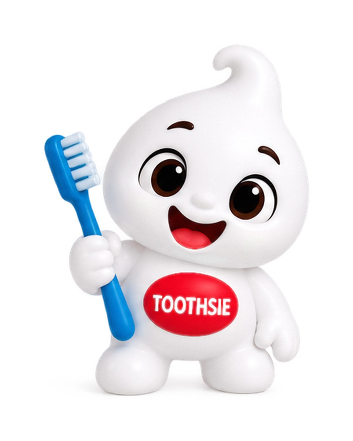 Toothsie figure with his toothbrush