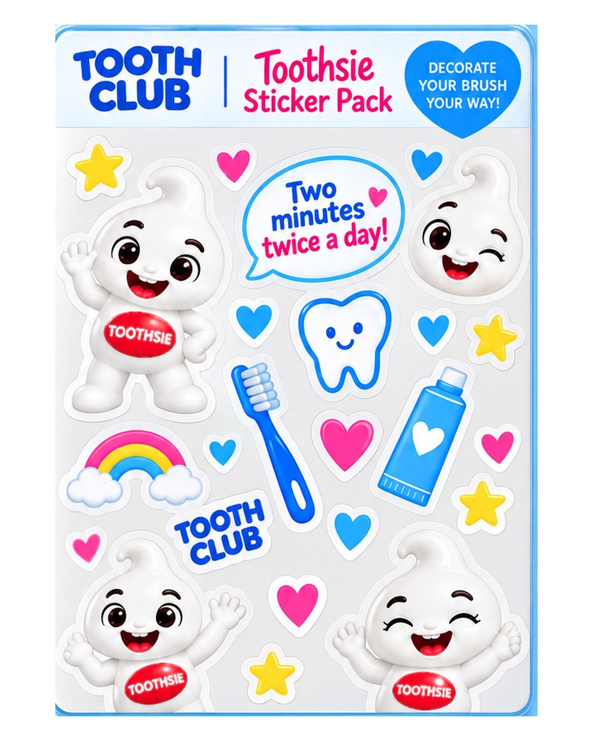 Toothsie sticker sheet