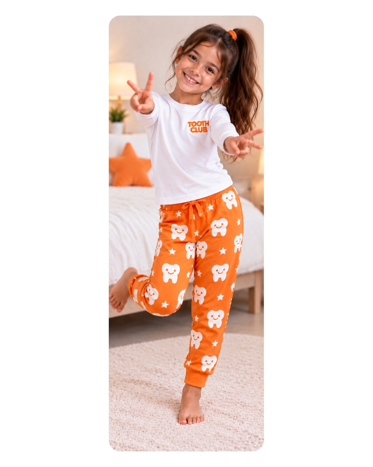 A child wearing the Zara pyjamas